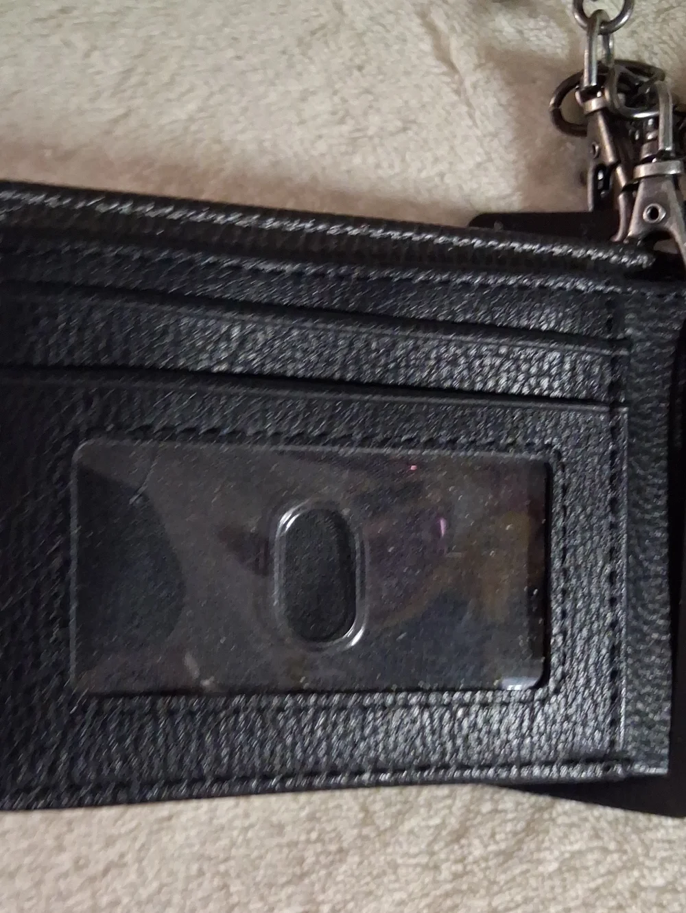 Ed Hardy Black Wallet with Tiger Artwork and Chain